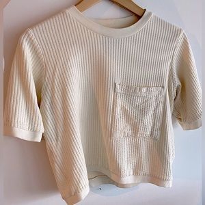 Oak + Fort waffle tee, Size Small